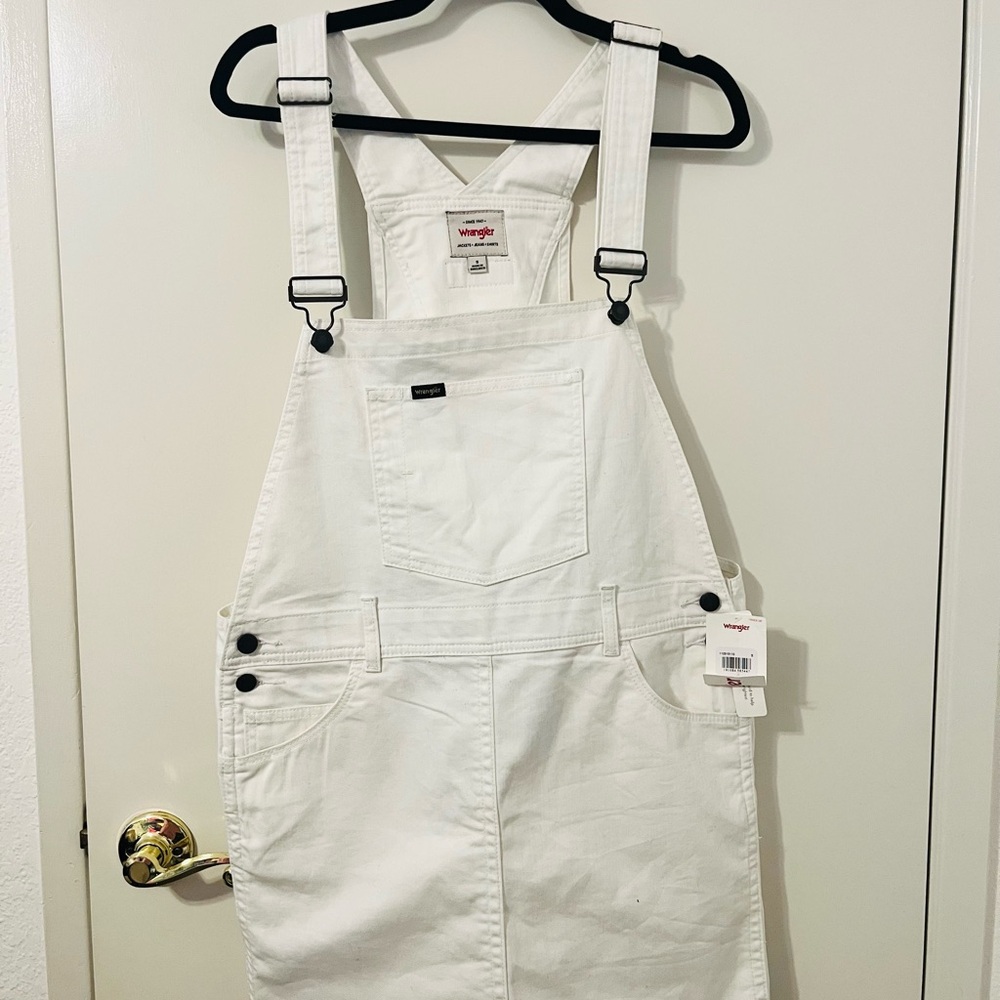 Wrangler White Denim Overall Dress